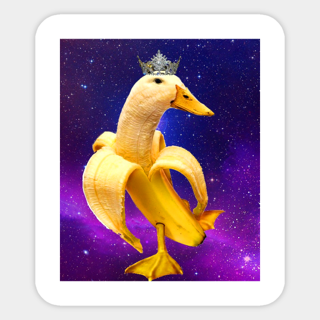 Banana Duck Banana Duck Sticker TeePublic
